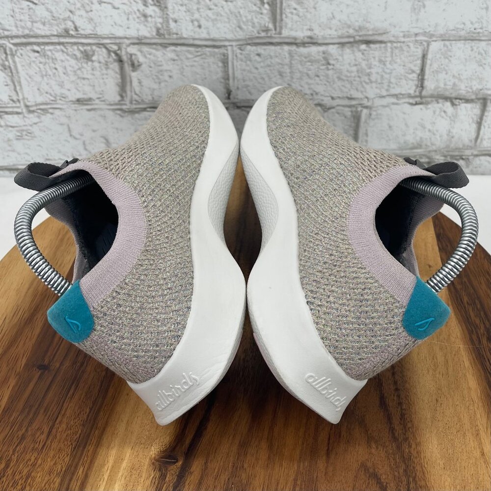 allbirds Women's Slip-On Sneakers in Light Gray with Teal Accent - Picture 11 of 16